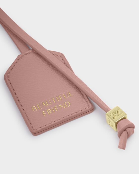 Katie Loxton Sentimental Keyring 'Beautiful friend' - Pink Heather