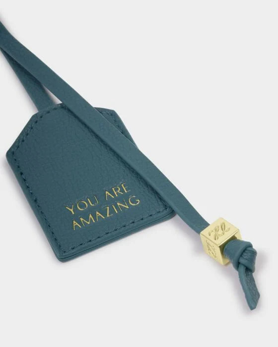 Katie Loxton Sentimental Keyring 'You Are Amazing' - Deep Teal