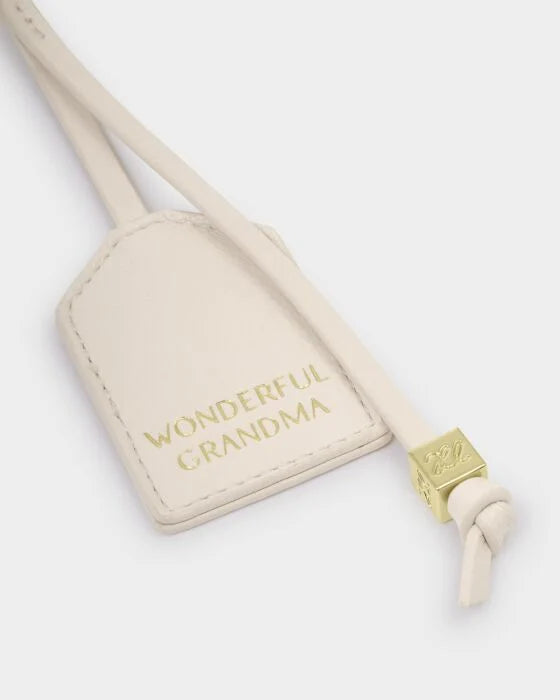 Katie Loxton Sentimental Keyring 'Wonderful Grandma' Off White