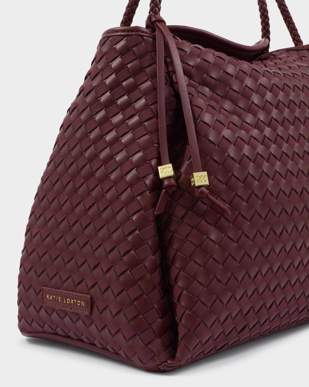 Nova Woven Large Tote Bag- Cherry