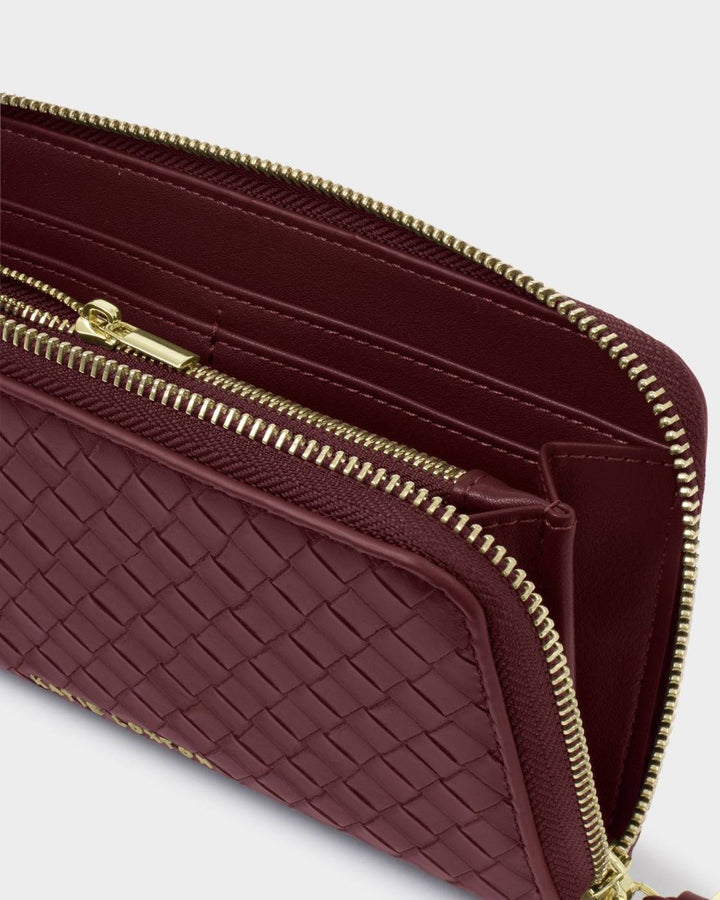 Katie Loxton Nova Woven Purse- Cherry