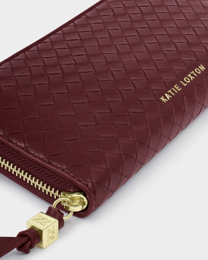 Katie Loxton Nova Woven Purse- Cherry