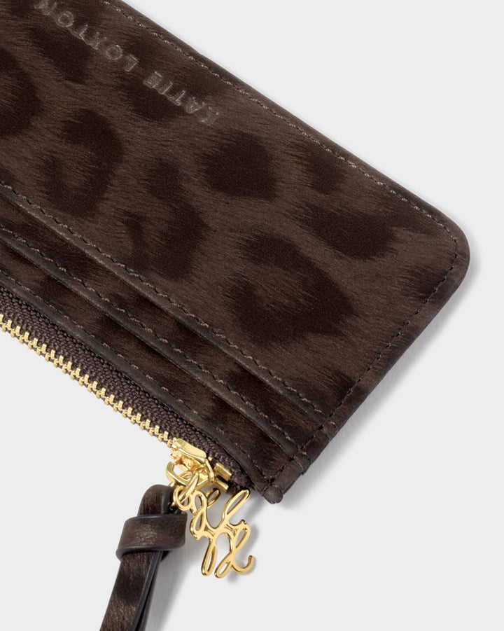 Katie Loxton Gift Boxed Coin & Card Holder - Chocolate Leopard
