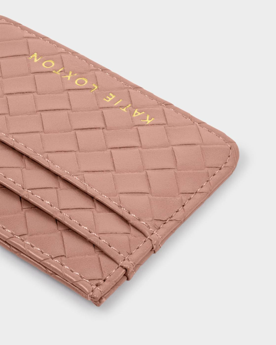 Katie Loxton Gift Boxed Keyring & Card Holder Set - Nude Pink Woven