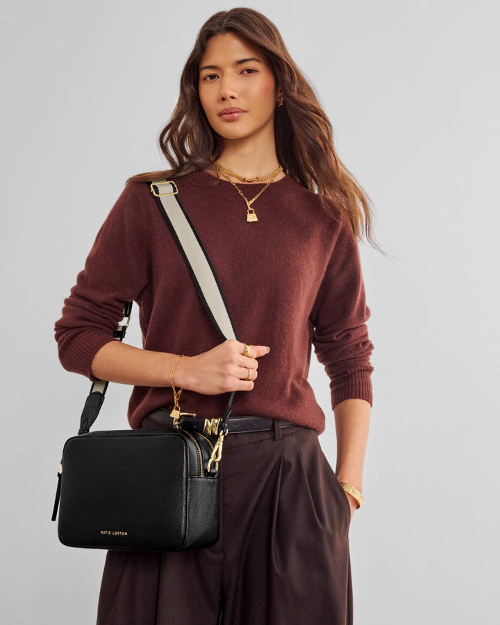 Katie Loxton Lottie Large Crossbody Bag- Black
