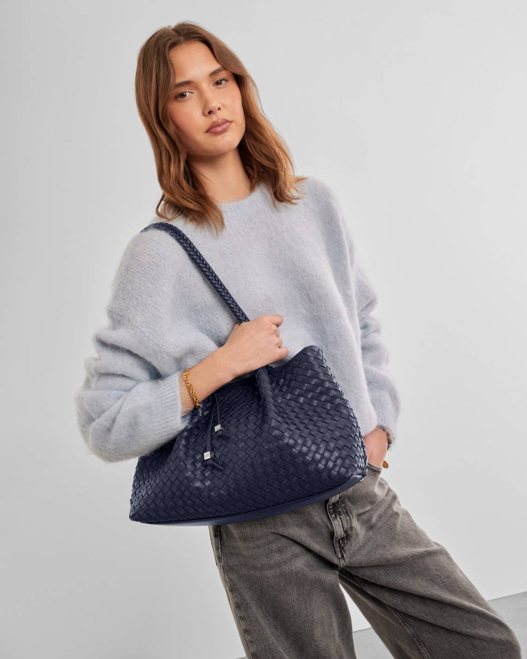 Katie Loxton Nova Small Shoulder Tote- Navy