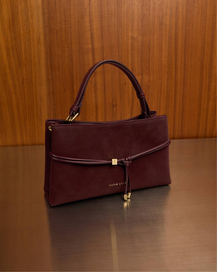 Katie Loxton Lori Suedette Crossbody Bag - Cherry