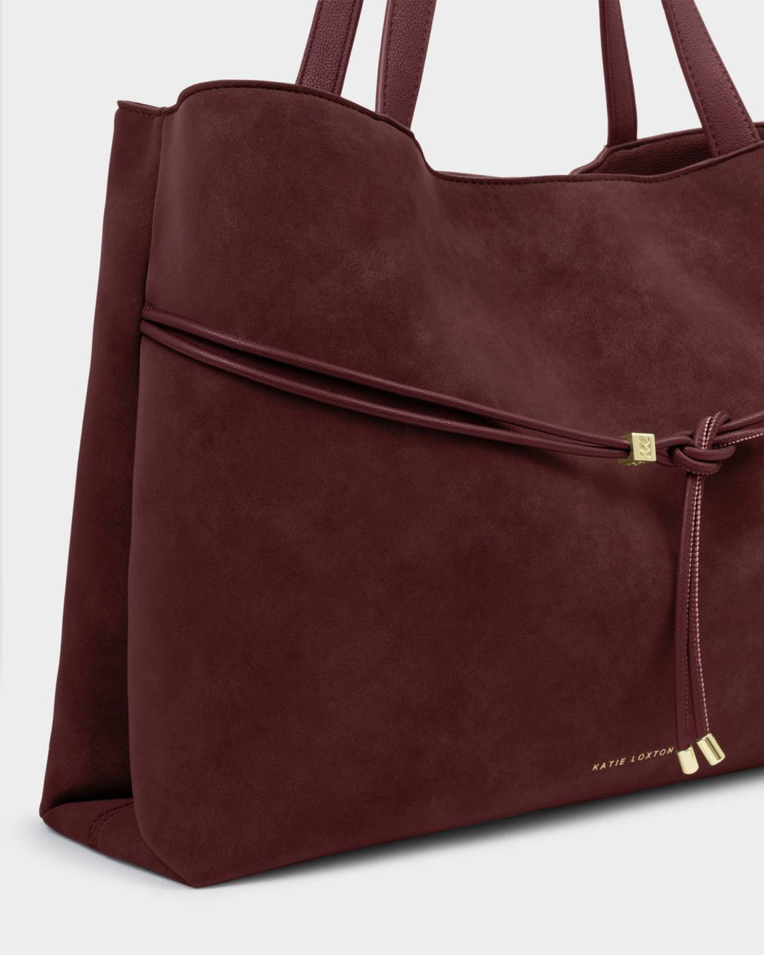 Katie Loxton Lori Suedette Tote Bag - Cherry