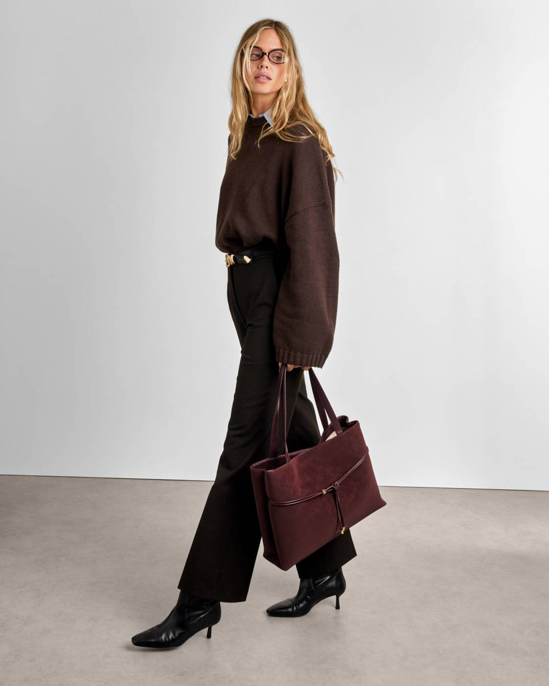 Katie Loxton Lori Suedette Tote Bag - Cherry