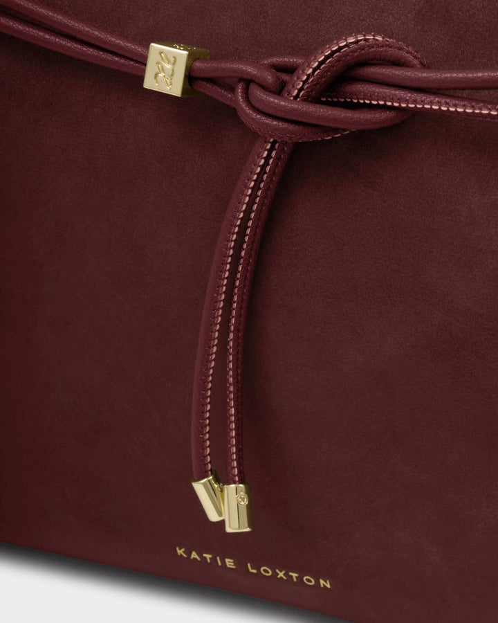 Katie Loxton Lori Suedette Tote Bag - Cherry