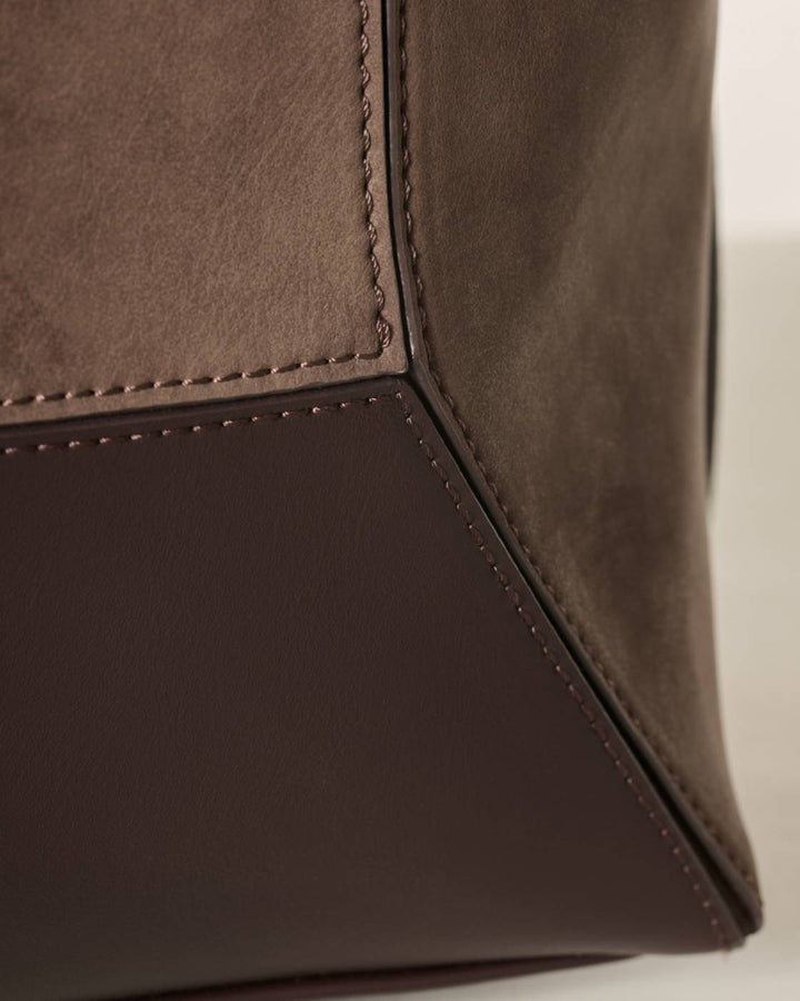 Katie Loxton Charlbury Suedette Cabin Bag - Bitter Chocolate