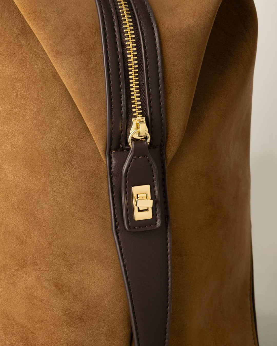 Katie Loxton Charlbury Suedette Cabin Bag - Caramel