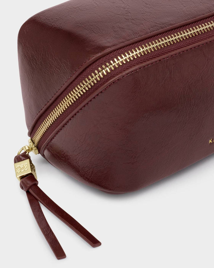 Katie Loxton Fold-Out Mirror Makeup Bag - Cherry