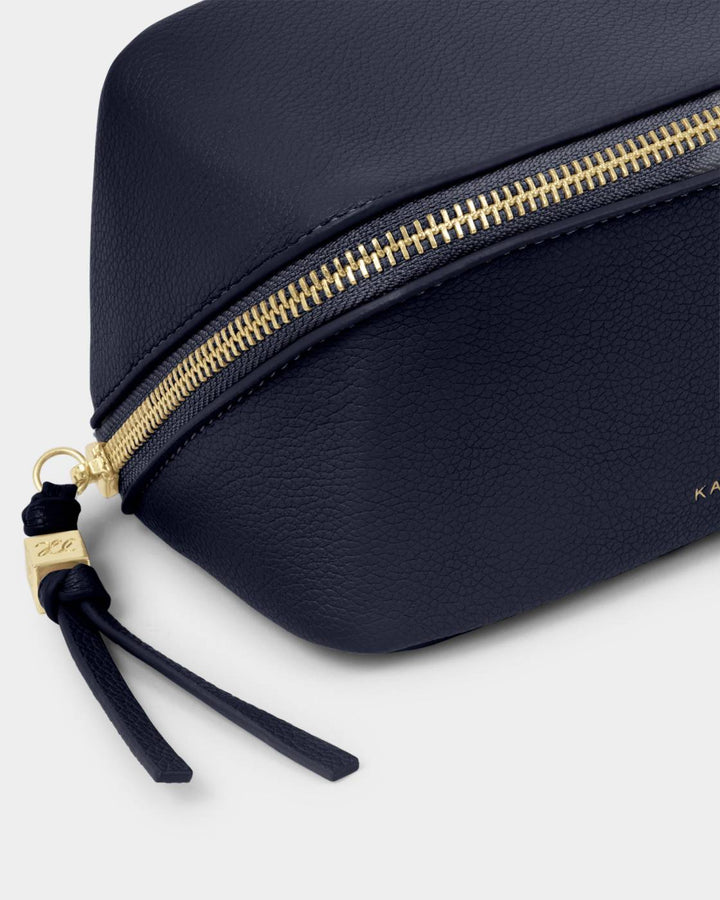 Katie Loxton Fold-Out Mirror Makeup Bag - Navy