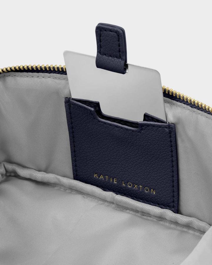 Katie Loxton Fold-Out Mirror Makeup Bag - Navy
