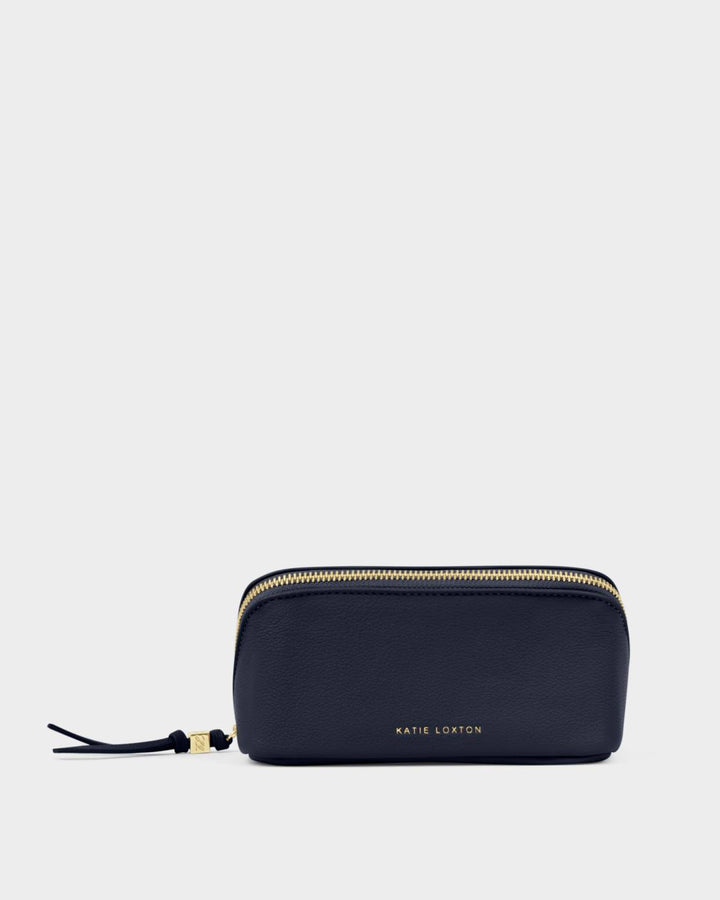 Katie Loxton Fold-Out Mirror Makeup Bag - Navy