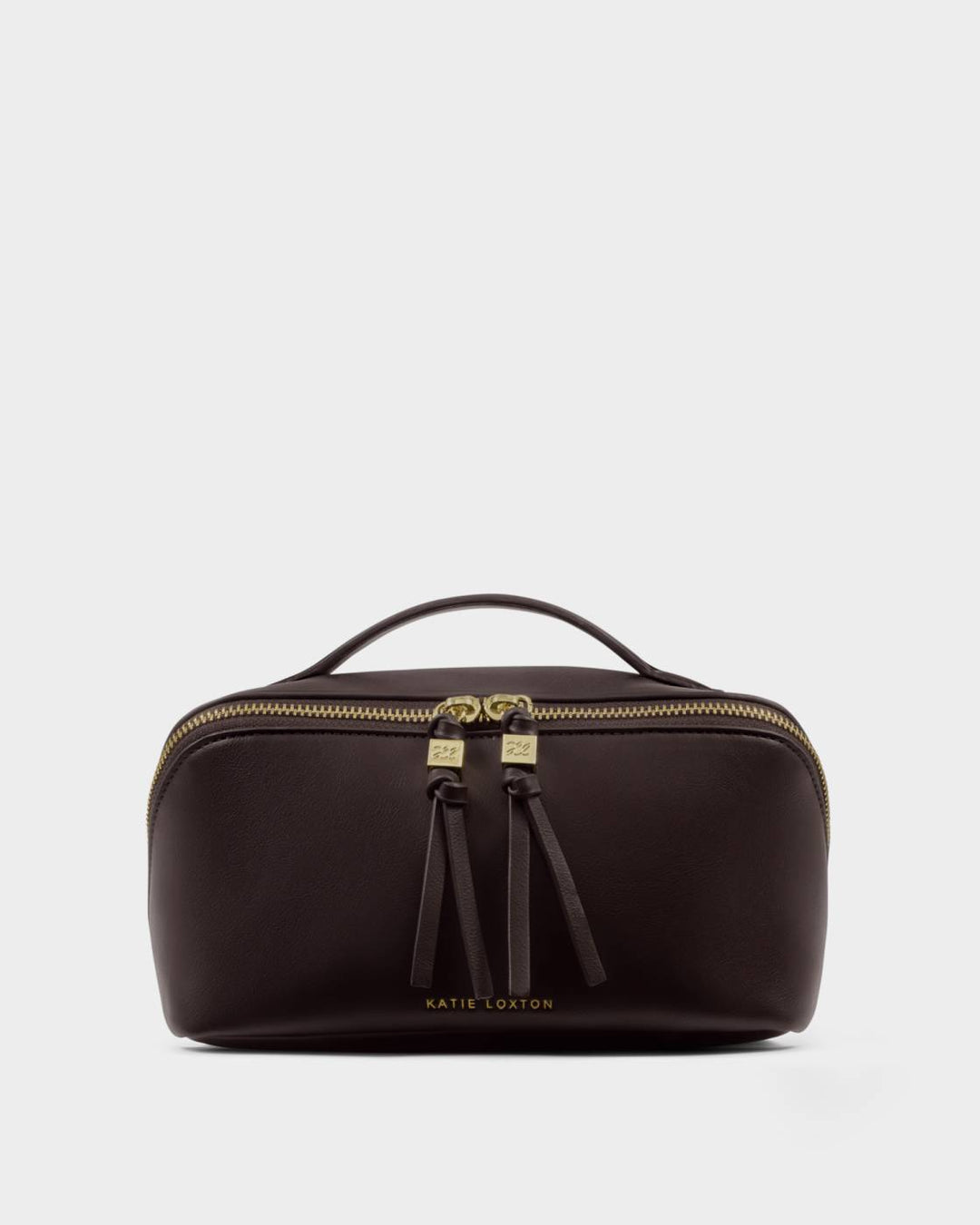 Katie Loxton Soho Medium Makeup & Wash Bag - Bitter Chocolate