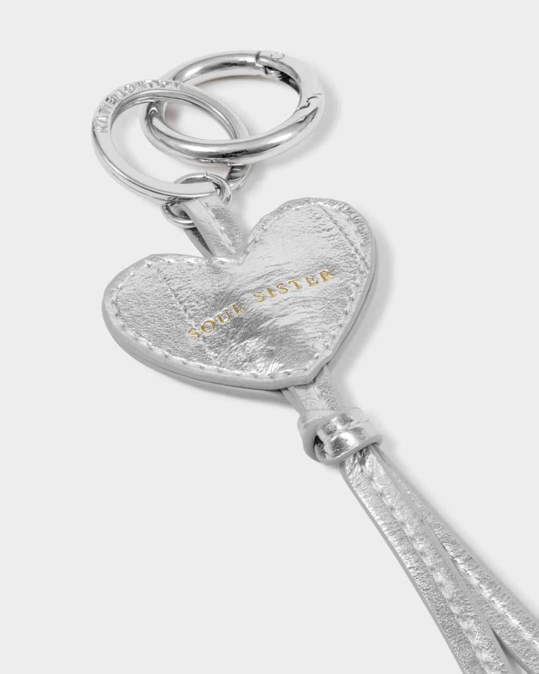 Katie Loxton Heart Charm Keyring - Soul Sister in Silver