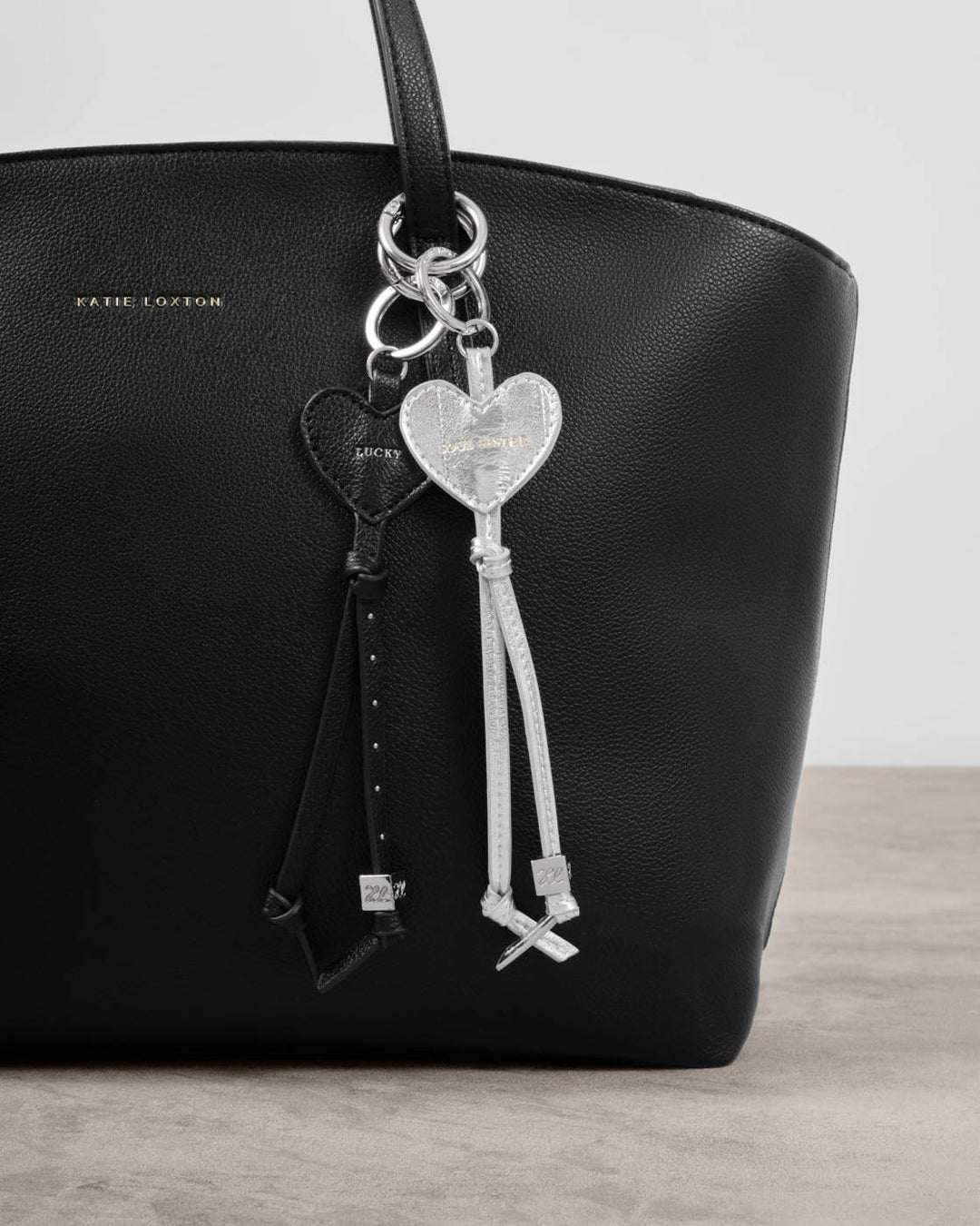 Katie Loxton Heart Charm Keyring - Soul Sister in Silver