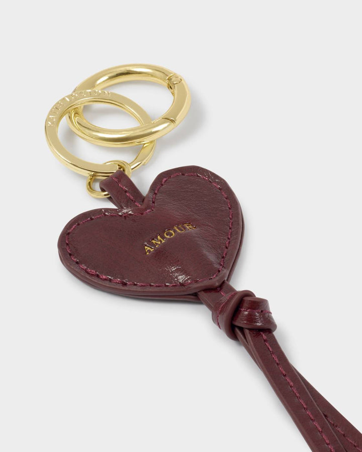 Katie Loxton Heart Charm Keyring - Amour in Cherry