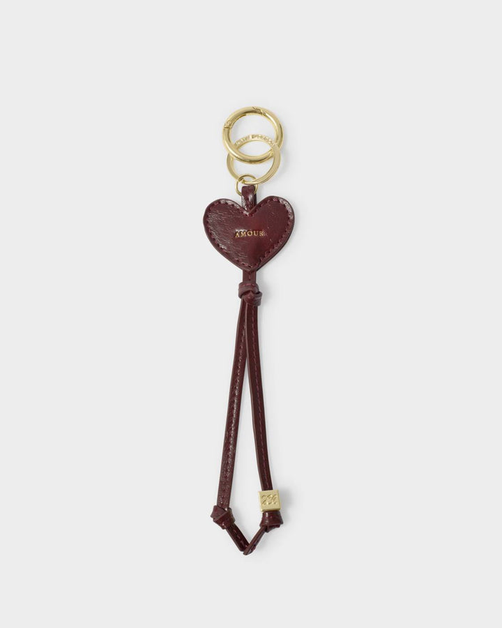 Katie Loxton Heart Charm Keyring - Amour in Cherry