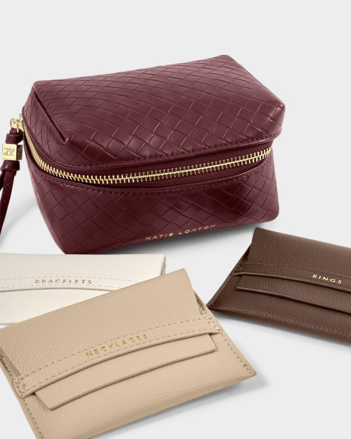 Katie Loxton Woven Accessories Organiser - Cherry