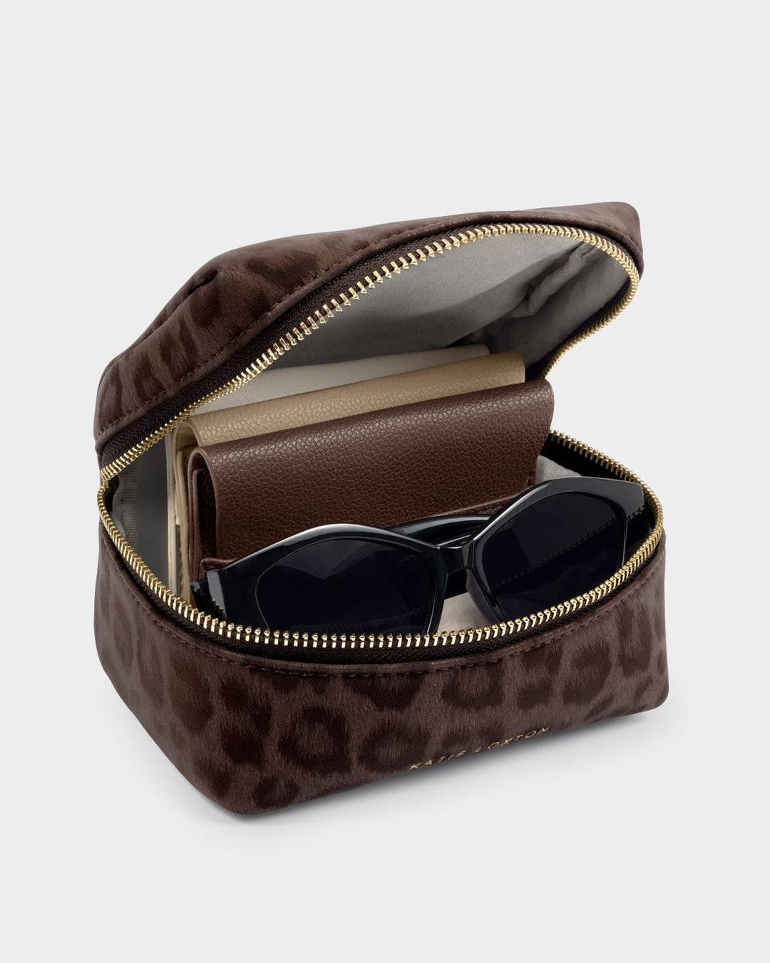 Katie Loxton Woven Accessories Organiser - Chocolate Leopard