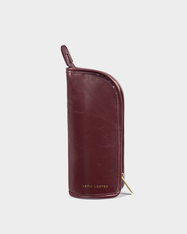 Katie Loxton Makeup Brush Set With Case - Cherry