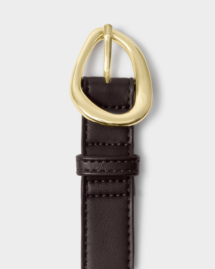 Katie Loxton Organic Buckle Belt - Bitter Chocolate