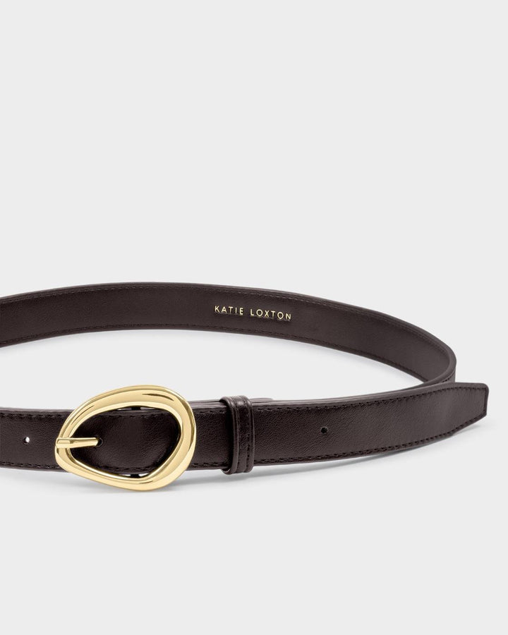 Katie Loxton Organic Buckle Belt - Bitter Chocolate