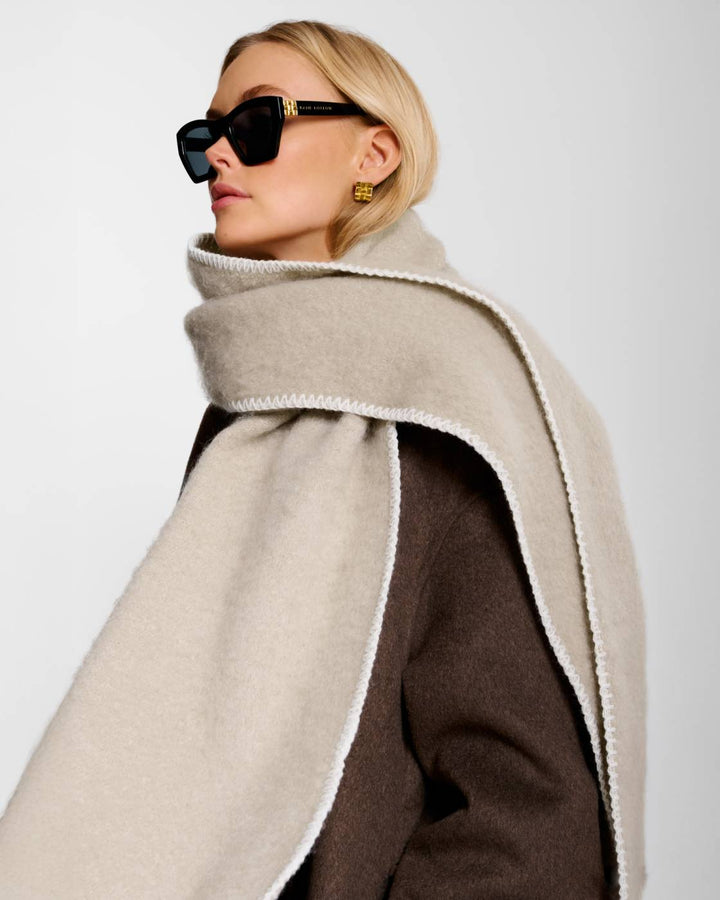Katie Loxton Whipstitched Scarf - Taupe