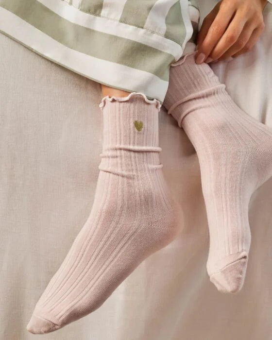 Katie Loxton Gift Box Frill Socks - Hearts