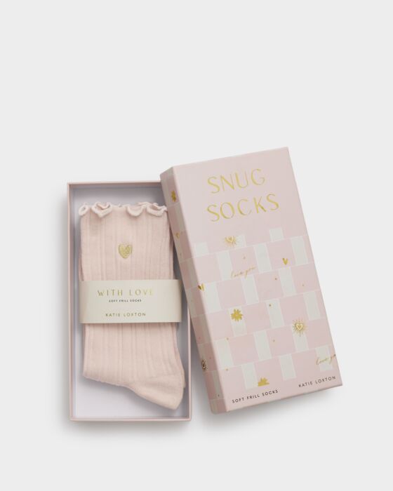 Katie Loxton Gift Box Frill Socks - Hearts