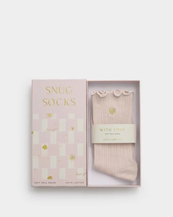 Katie Loxton Gift Box Frill Socks - Hearts