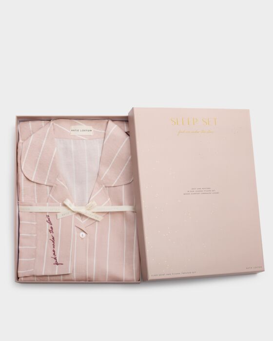 Katie Loxton Pyjama Set - Pink Stripe