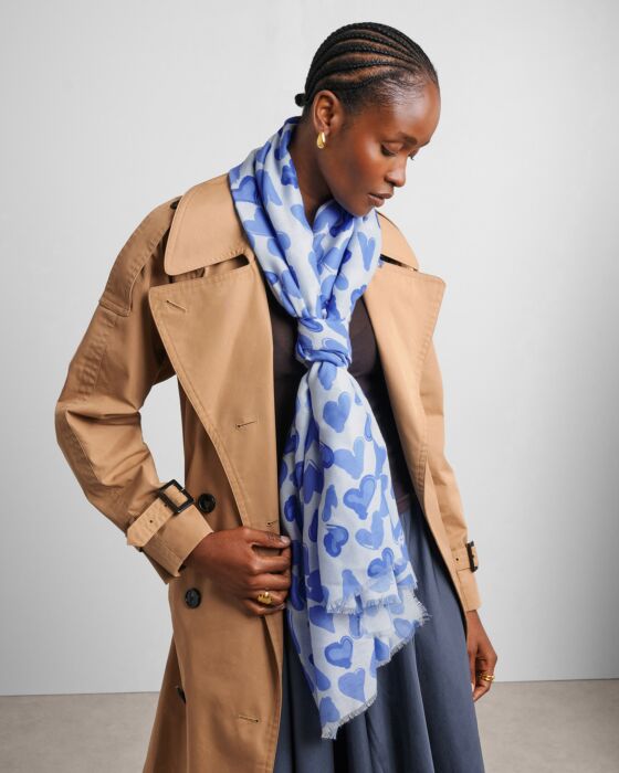 Katie Loxton Printed Scarves- Abstract Hearts