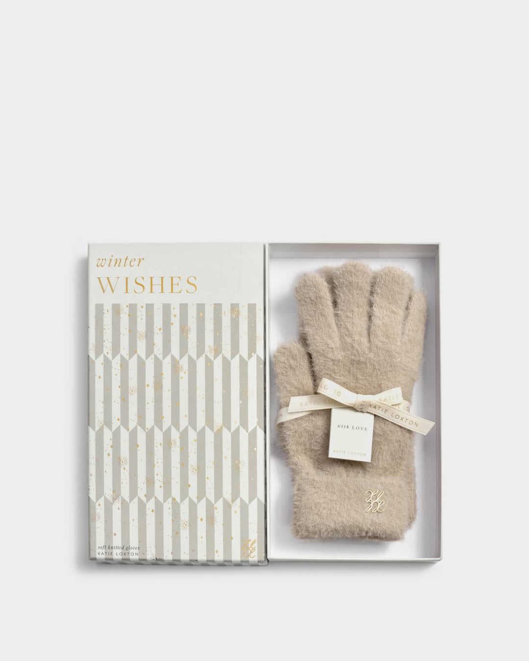 Katie Loxton Winter Wishes Box Gloves Set - Taupe