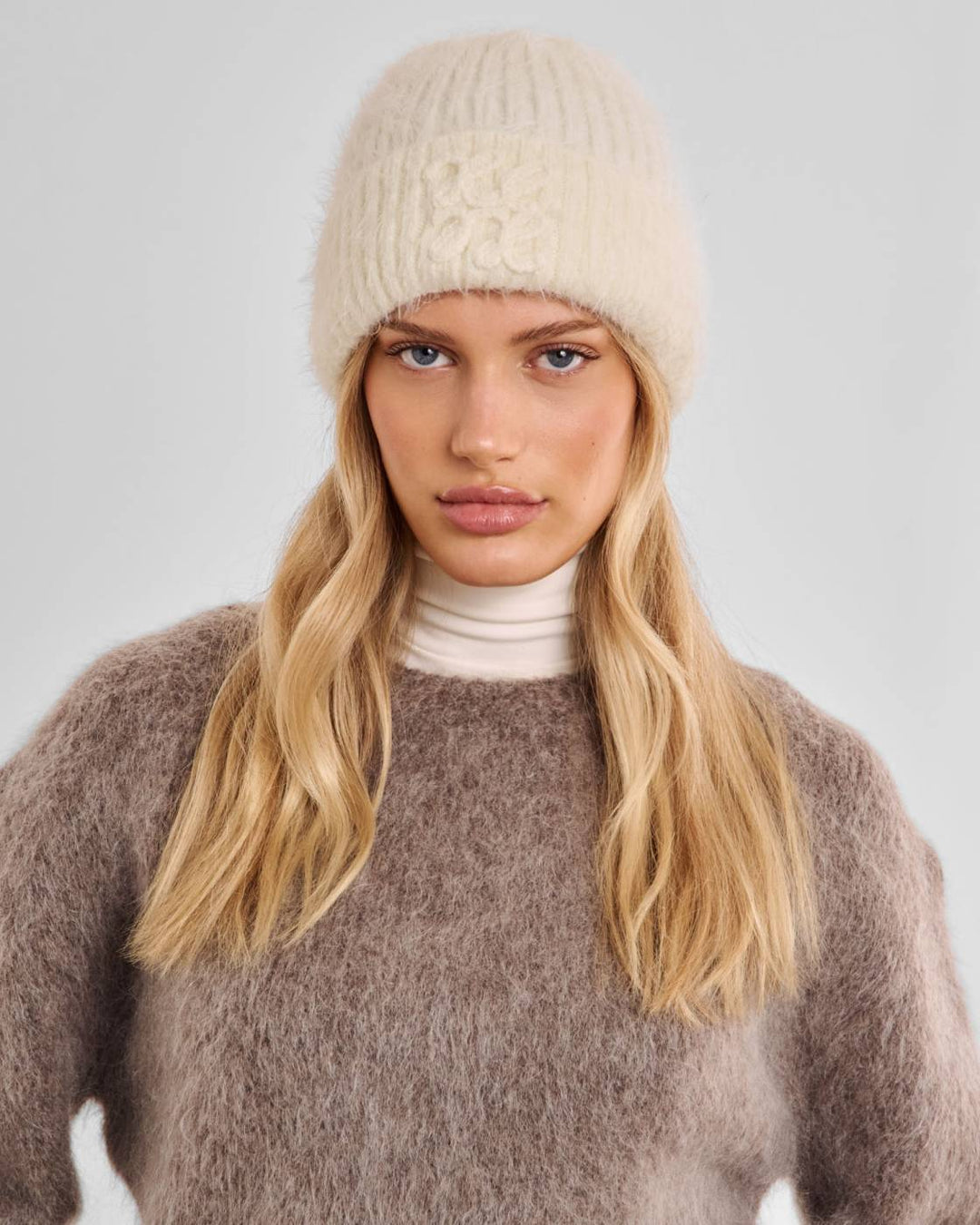 Katie Loxton Logo Applique Hat- Off White