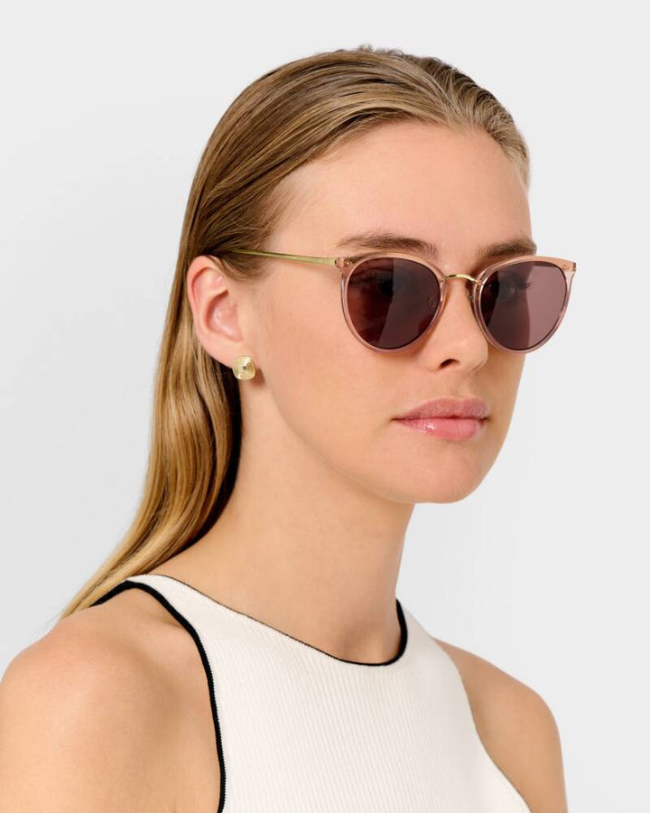 Katie Loxton Santorini Sunglasses- Transparent Rose Gold