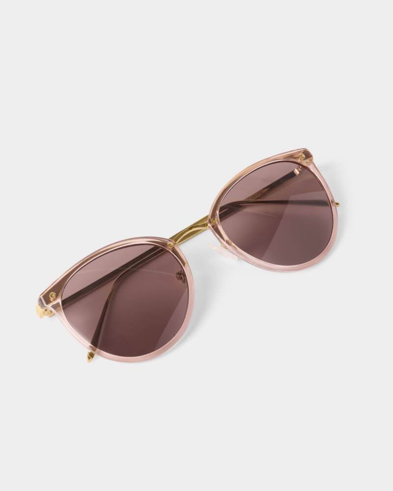 Katie Loxton Santorini Sunglasses- Transparent Rose Gold