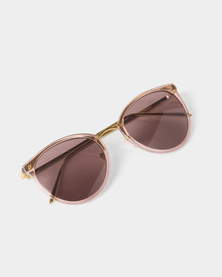 Katie Loxton Santorini Sunglasses- Transparent Rose Gold