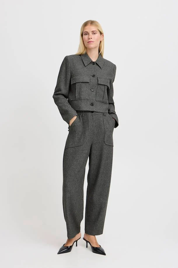 BYoung Etona Pants- Mid Grey Melange