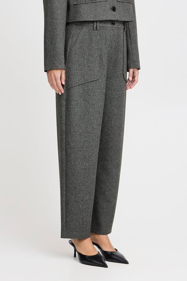 BYoung Etona Pants- Mid Grey Melange