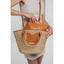 Every Other Wicker style satchel bag with crossbody strap and pouch.