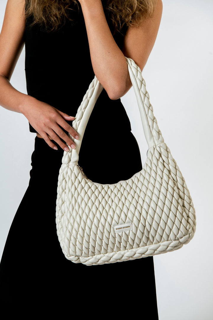 EVERY OTHER Quilted Shoulder Bag - White