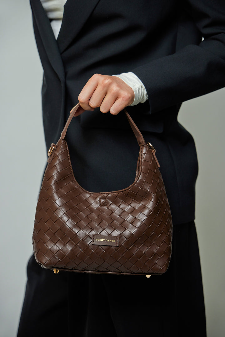 Every Other Shoulder Cross Body Bag - Brown