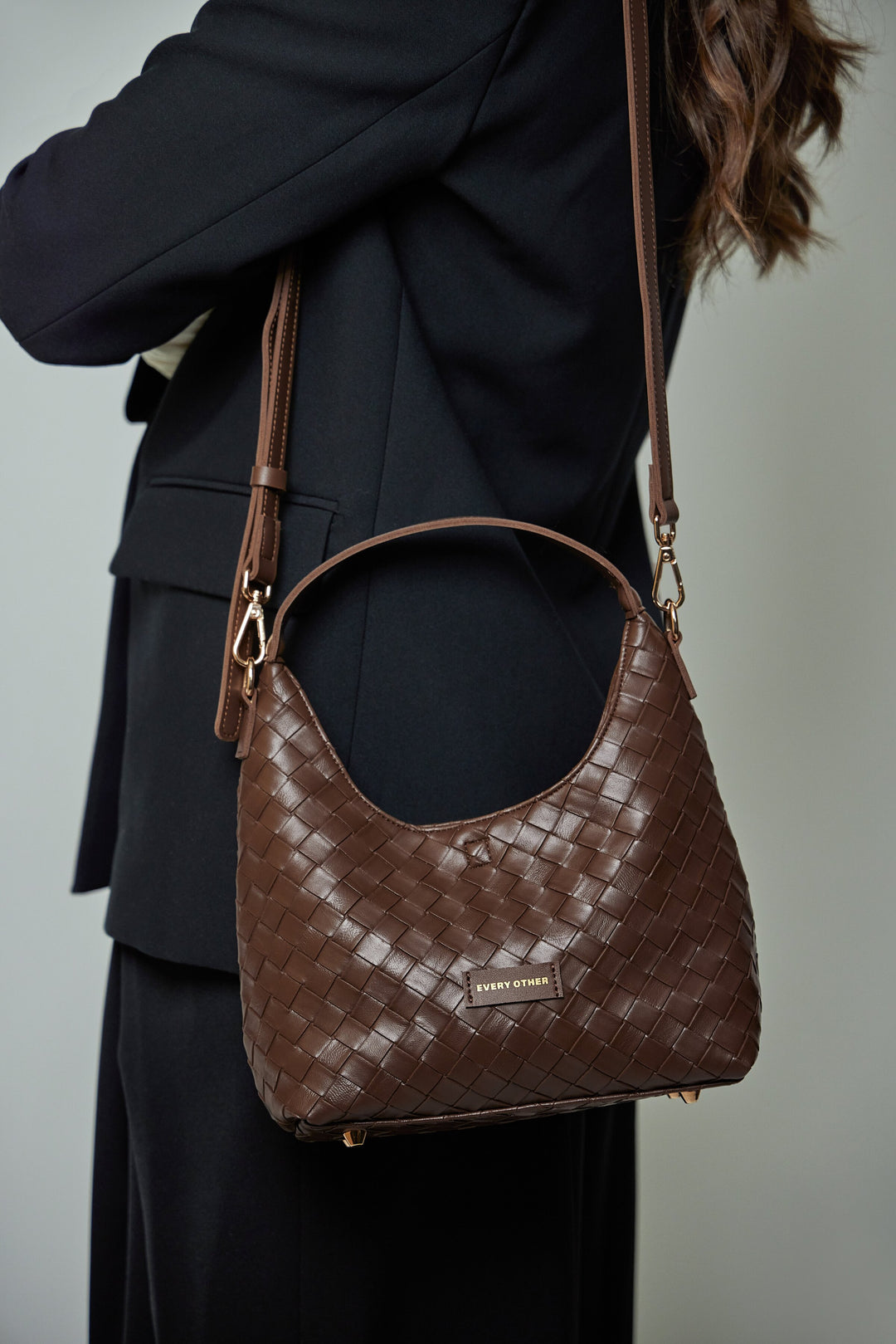 Every Other Shoulder Cross Body Bag - Brown