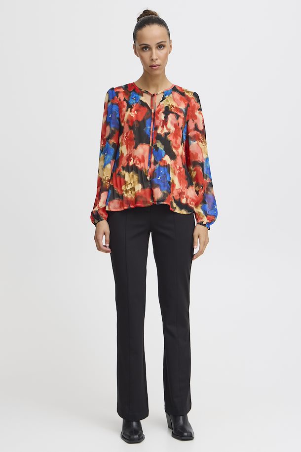 Ichi Neally Blouse- Multi Flower aop