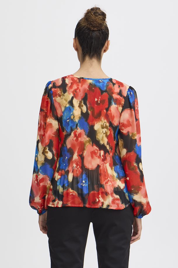 Ichi Neally Blouse- Multi Flower aop