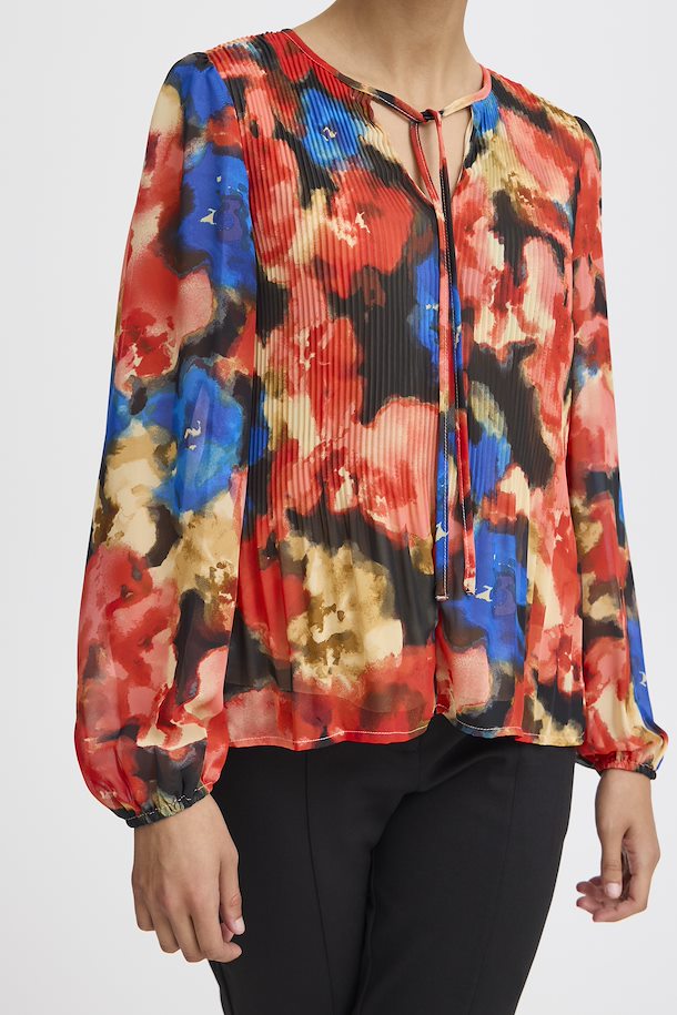 Ichi Neally Blouse- Multi Flower aop